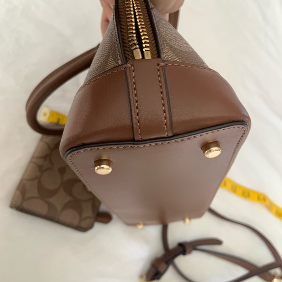 EUC Coach Mini Sierra Khaki Brown Satchel - Picture 11 of 16